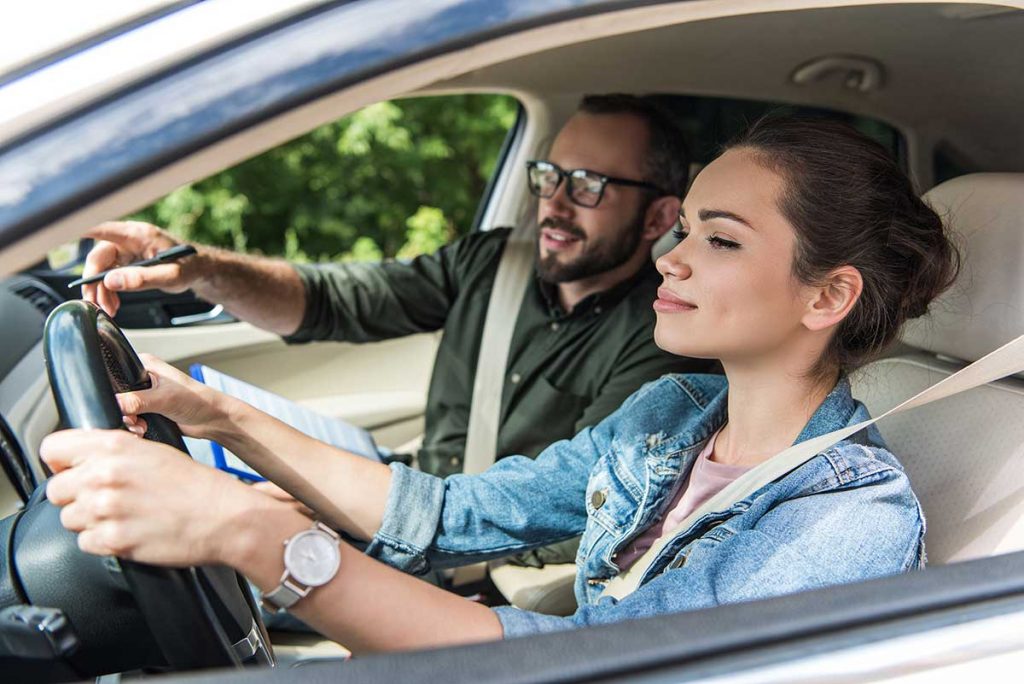 Student taking Ontario G License Drive Test