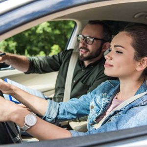 Student taking Ontario G License Drive Test