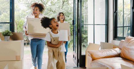 Family and their first buy home