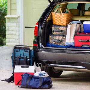 Family car ready for road trip in Canada from Toronto