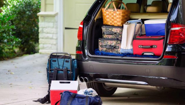 Family car ready for road trip in Canada from Toronto