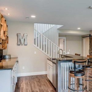 Large basement kitchen area