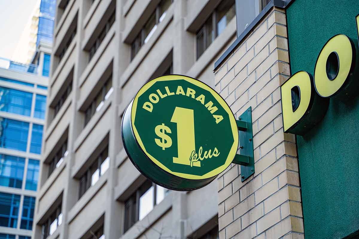 Dollarama retail logo sign in Toronto