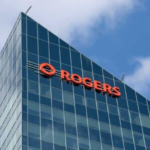 Rogers sign on the office building in Toronto